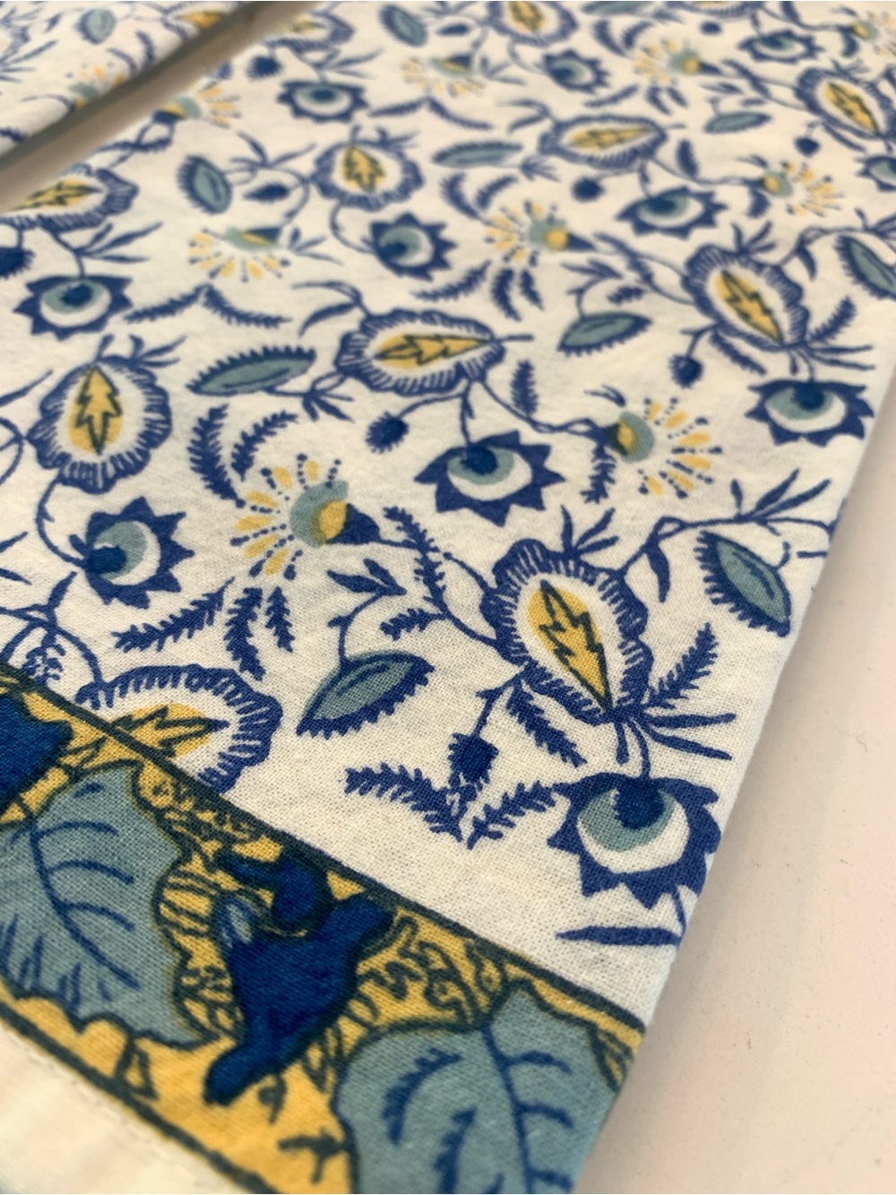 Vintage Decorative Cloth Napkins Indian Hand Block Print Set Of (4) - Picture 2 of 7